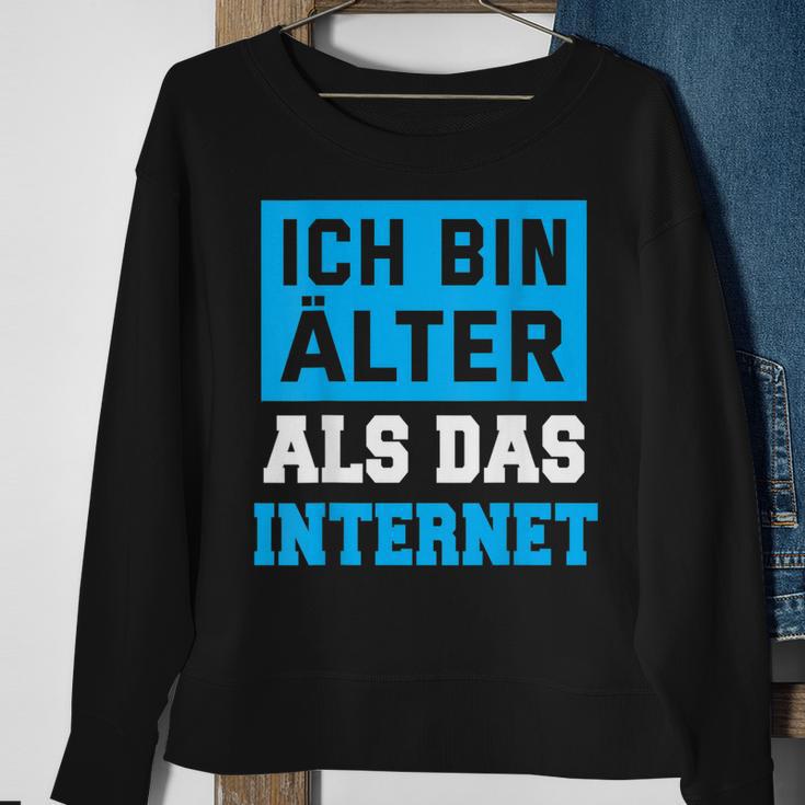 Backprint Ich Bin Älter Als Das Internet Sweatshirt Geschenke für alte Frauen