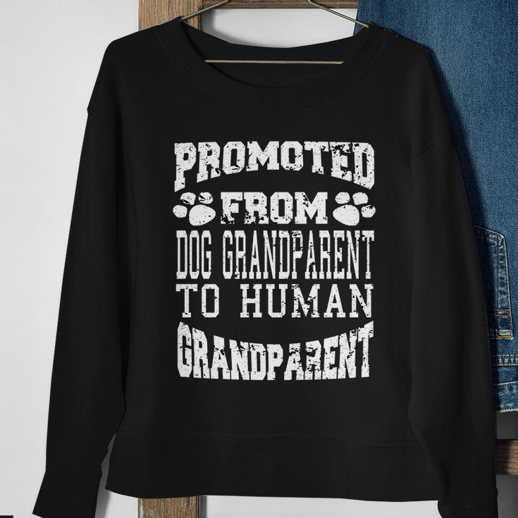 Promoted From Dog Grandparent To Human Grandparent Sweatshirt Gifts for Old Women