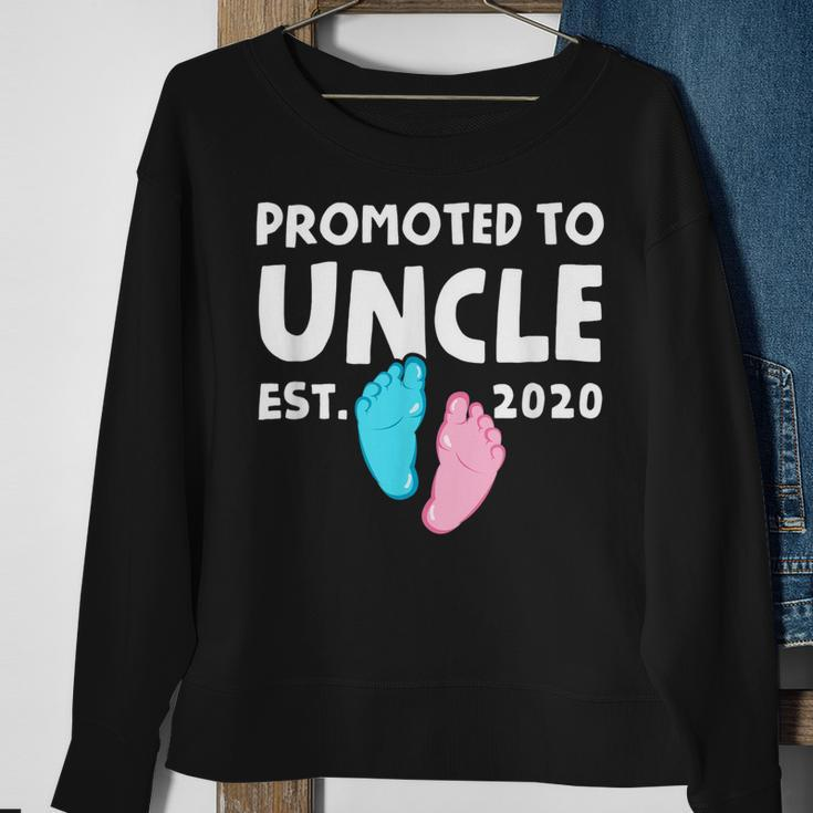Promoted To Uncle Est 2020 Pregnancy New Uncle Gift Sweatshirt Gifts for Old Women