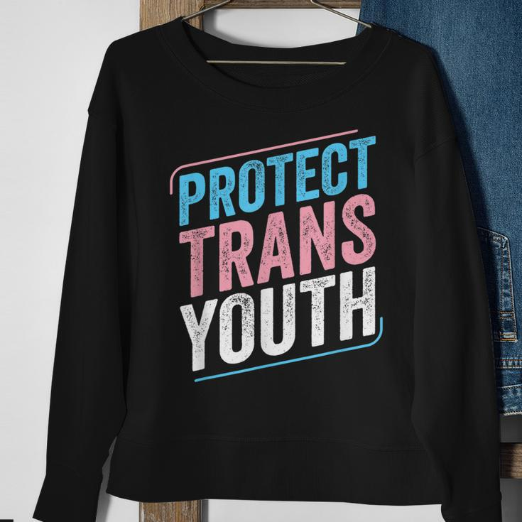 Protect Trans Youth Trans Pride Transgender Lgbt Sweatshirt Gifts for Old Women