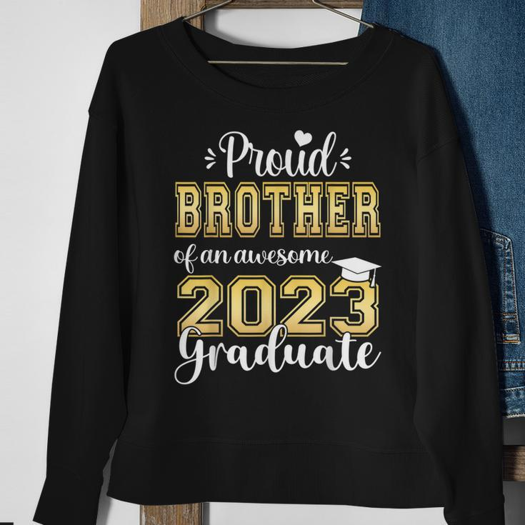 Proud Brother Of A Class Of 2023 Graduate Senior 23 Sweatshirt Gifts for Old Women
