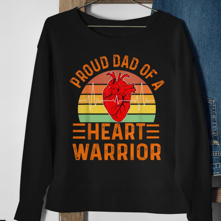 Proud Dad Of A Heart Warrior Heart Attack Survivor Vintage Sweatshirt Gifts for Old Women