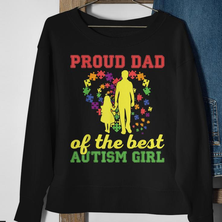 Proud Dad Of The Best Autism Girl I Autism Sweatshirt Gifts for Old Women