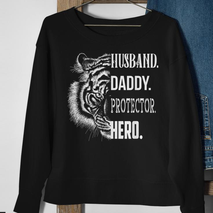 Proud Lion Cat Dad Best Father Husband Daddy Protector Hero Gift For Mens Sweatshirt Gifts for Old Women