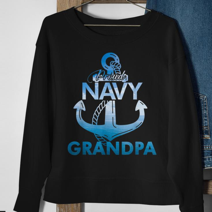Proud Navy Grandpa Gift Lover Veterans Day Sweatshirt Gifts for Old Women