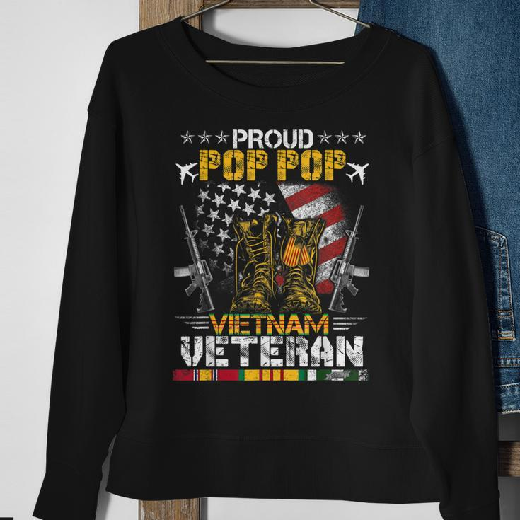 Proud Pop Pop Of Vietnam Veteran Us Flag Gifts Proud Veteran Sweatshirt Gifts for Old Women