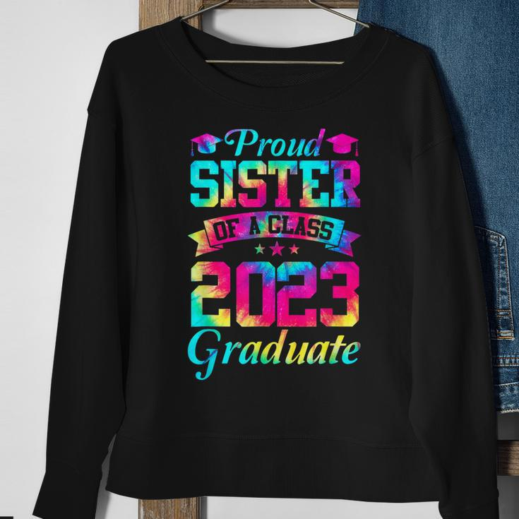 Proud Sister Of A Class Of 2023 Graduate Senior 23 Sweatshirt Gifts for Old Women
