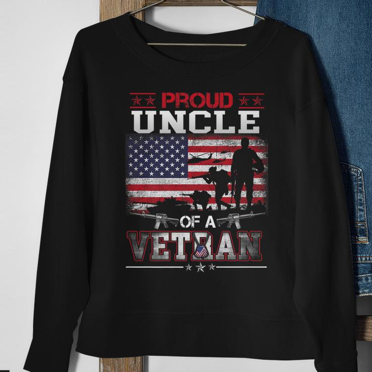 Proud Uncle Of A Veteran Vintage Flag Military Veterans Day Sweatshirt Gifts for Old Women
