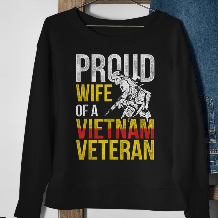 Proud Veteran Wife Gift Vietnam Veterans Day Men Women Sweatshirt Graphic Print Unisex Gifts for Old Women