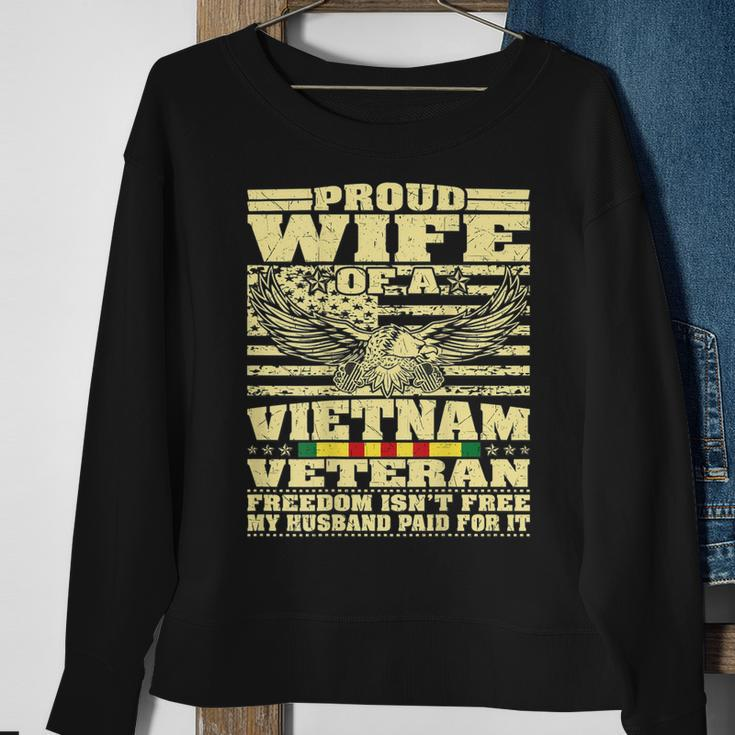 Proud Wife Of Vietnam Veteran - Military Freedom Isnt Free Men Women Sweatshirt Graphic Print Unisex Gifts for Old Women