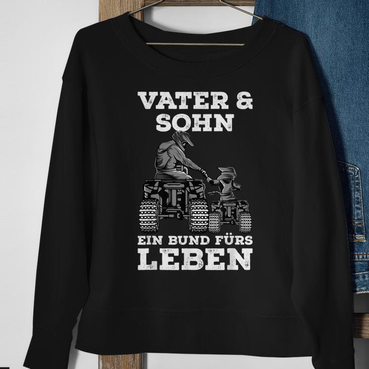 Quad Vater Sohn Papa Atv Fahrer Vatertag Sweatshirt Geschenke für alte Frauen