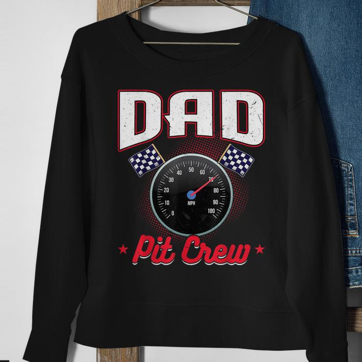 Race Car Birthday Party Racing Family Dad Pit Crew V2 Men Women Sweatshirt Graphic Print Unisex Gifts for Old Women
