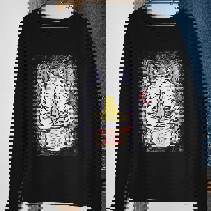 Ramen Cat Kawaii Anime Japanese Gifts Cat Lovers Kawaii Neko V13 Men Women Sweatshirt Graphic Print Unisex Gifts for Old Women
