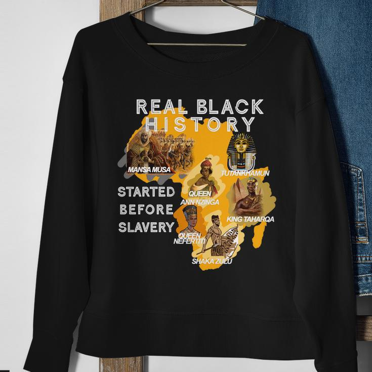 Real Black History Started Before Slavery Heritage Sweatshirt Gifts for Old Women