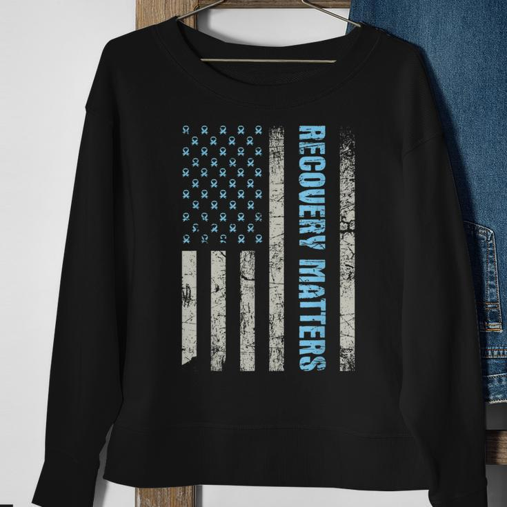 Recovery Matters - Sobriety Anniversary Sober Aa Na Sweatshirt Gifts for Old Women