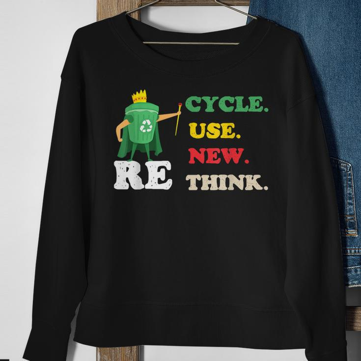 Recycle Reuse Renew Rethink Crisis Environmental Activism 23 Sweatshirt Gifts for Old Women