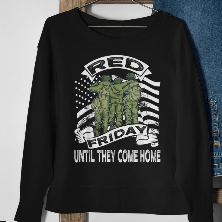 Red Friday American Flag Until They Come Home Sweatshirt Gifts for Old Women