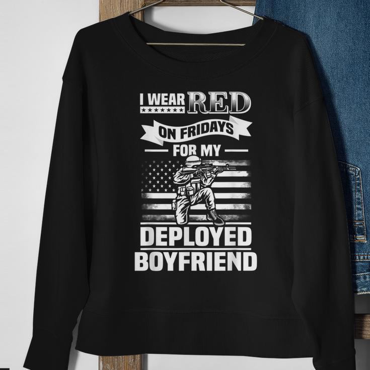 Red Friday Military Girlfriend Deployed Patriotic Sweatshirt Gifts for Old Women