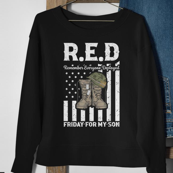 Red Friday Military I Wear Red For My Son Remember Everyone Sweatshirt Gifts for Old Women