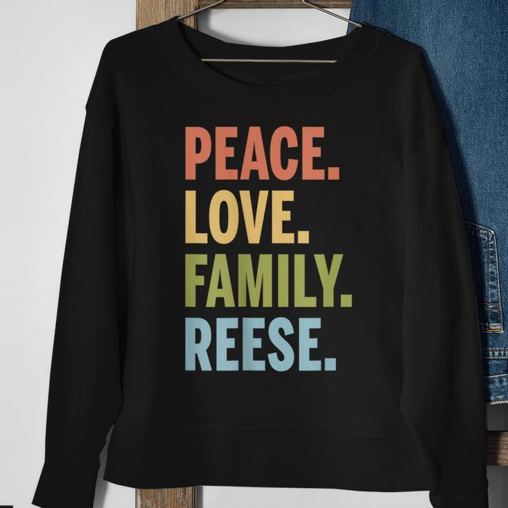 Reese Last Name Peace Love Family Matching Sweatshirt Gifts for Old Women