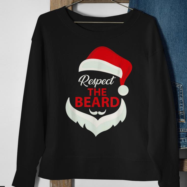 Respect The Beard Santa Claus Christmas Men Women Sweatshirt Graphic Print Unisex Gifts for Old Women