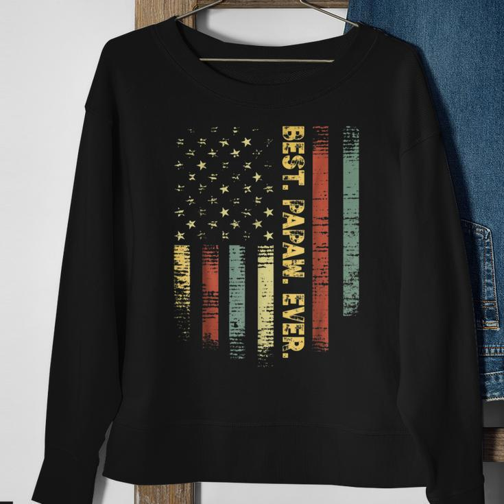 Retro Best Papaw Ever Vintage American FlagFor Dad Gift For Mens Sweatshirt Gifts for Old Women
