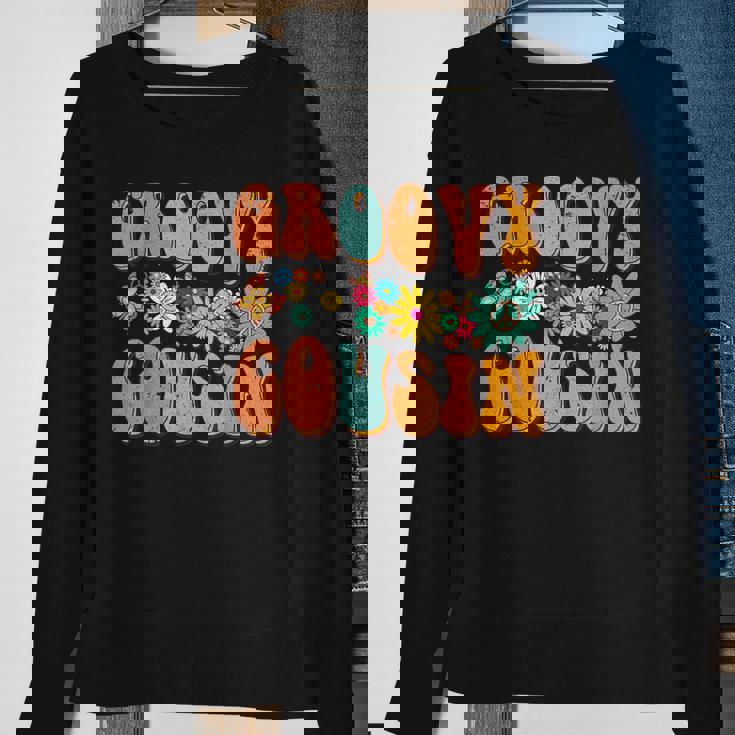 Retro Groovy Birthday Family Matching Cute Groovy Cousin Sweatshirt Gifts for Old Women Retro Groovy Birthday Family Matching Cute Groovy Cousin Sweatshirt Gifts for Old Women