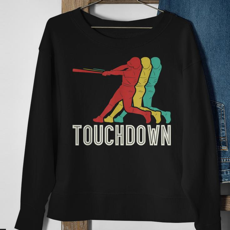 Retro Vintage Baseball Touchdown - Funny Baseball Apparel Sweatshirt Gifts for Old Women