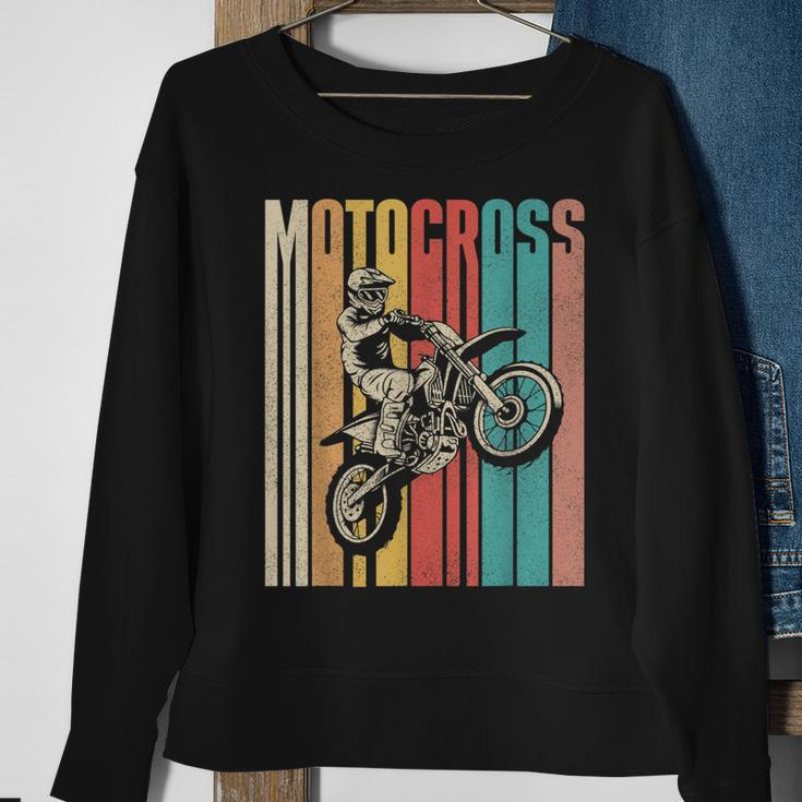 Retro Vintage Dirt Bike Mx Bike Rider Motocross Sweatshirt Gifts for Old Women