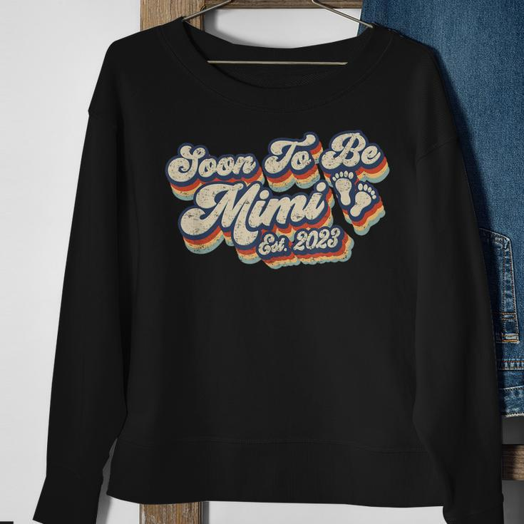 Retro Vintage Soon To Be Mimi 2023 New First Time Grandma Sweatshirt Gifts for Old Women