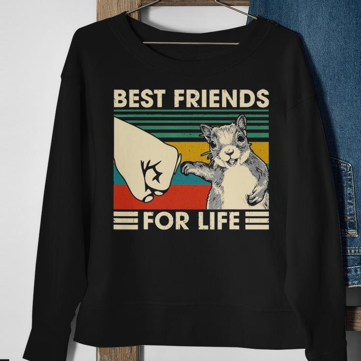 Retro Vintage Squirrel Best Friend For Life Fist Bump V2 Sweatshirt Gifts for Old Women