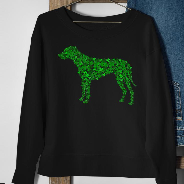 Rhodesian Ridgeback Dog Shamrock Leaf St Patrick Day Sweatshirt Gifts for Old Women