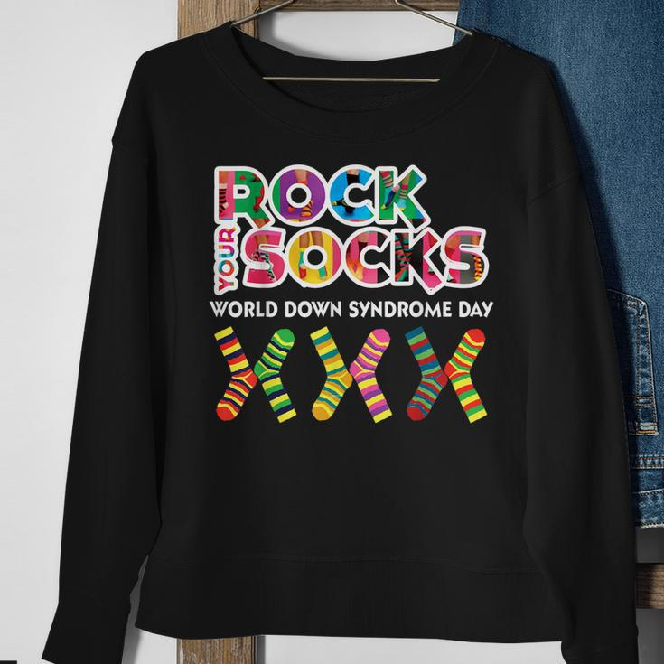 Rock Your Socks For World Down Syndrome Day Gift Sweatshirt Gifts for Old Women