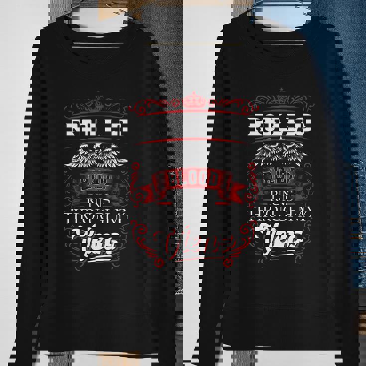 Rollo Blood Runs Through My Veins Sweatshirt Gifts for Old Women
