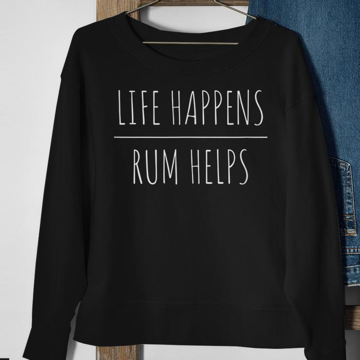 Rum Helps - Funny Rum Sweatshirt Gifts for Old Women