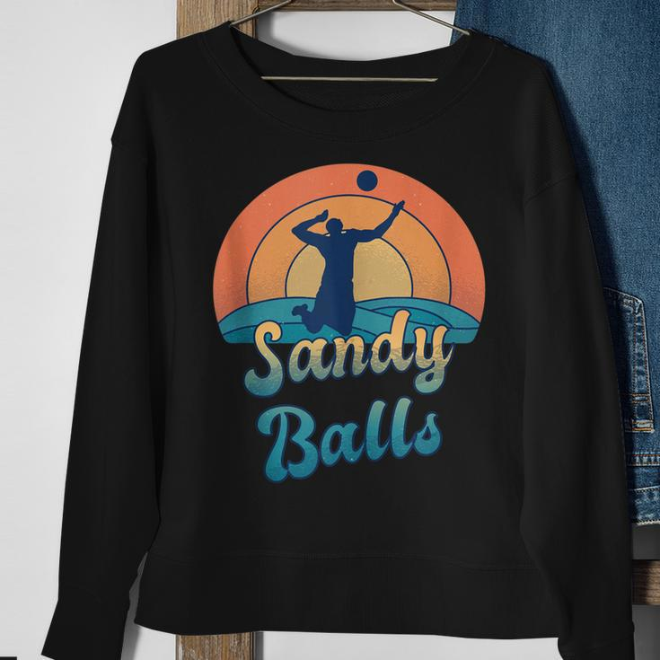 Sandy Balls For A Beach Volleyball Player Sweatshirt Gifts for Old Women