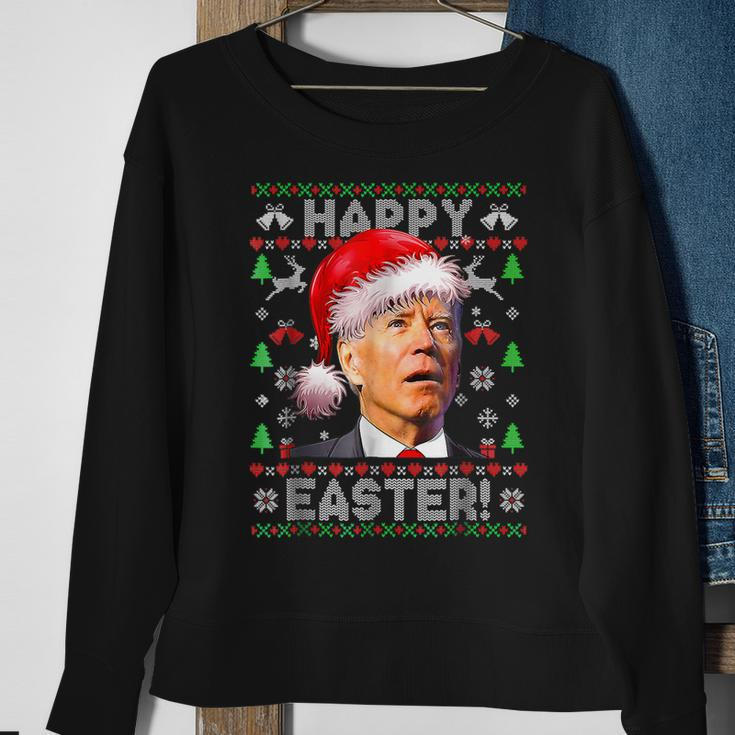 Santa Joe Biden Happy Easter Ugly Christmas V23 Men Women Sweatshirt Graphic Print Unisex Gifts for Old Women