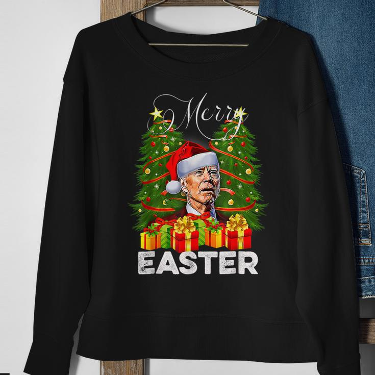 Santa Joe Biden Happy Easter Ugly Christmas V24 Men Women Sweatshirt Graphic Print Unisex Gifts for Old Women