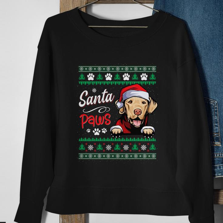 Santa Paws Chesapeake Bay Retriever Ugly Christmas Sweater Cute Gift Sweatshirt Gifts for Old Women