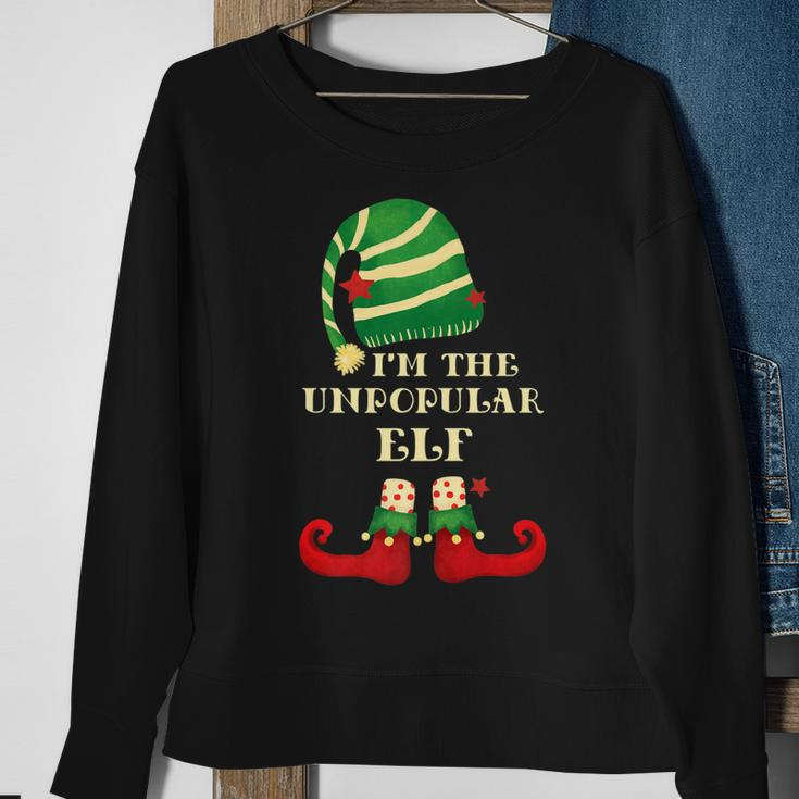 Santa The Unpopular Elf Christmas Matching Family Coworker  Men Women Sweatshirt Graphic Print Unisex Gifts for Old Women