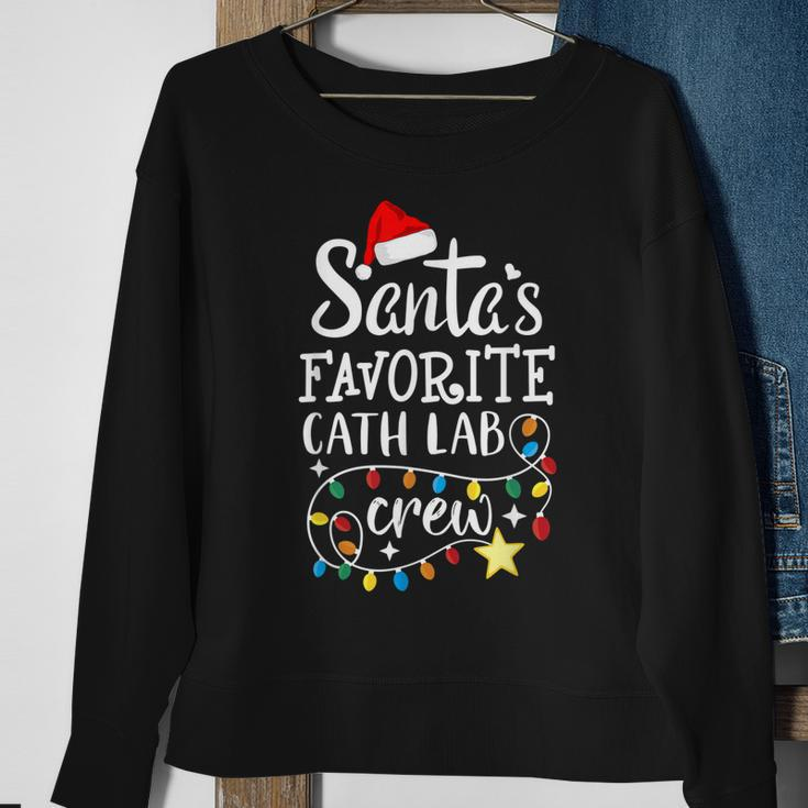 Santas Favorite Cath Lab Crew Christmas Cath Laboratory Men Women Sweatshirt Graphic Print Unisex Gifts for Old Women