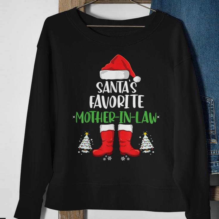 Santa’S Favorite Mother In Law Family Matching ChristmasSweatshirt Gifts for Old Women