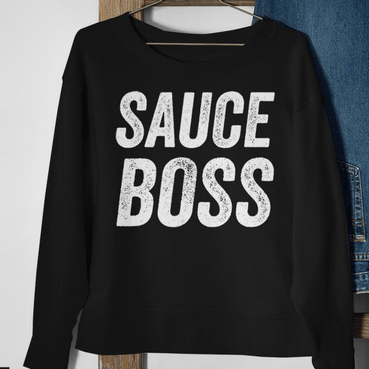 Sauce Boss Chef Bbq Cook Food Humorous V2 Sweatshirt Gifts for Old Women