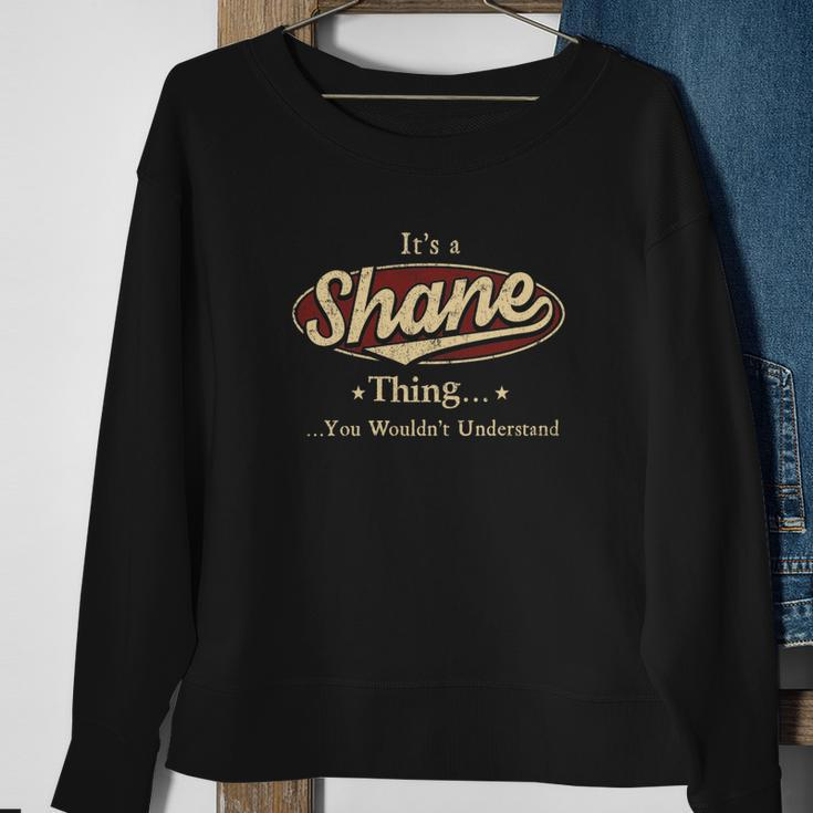Shane Last Name Shane Family Name Crest Sweatshirt Gifts for Old Women