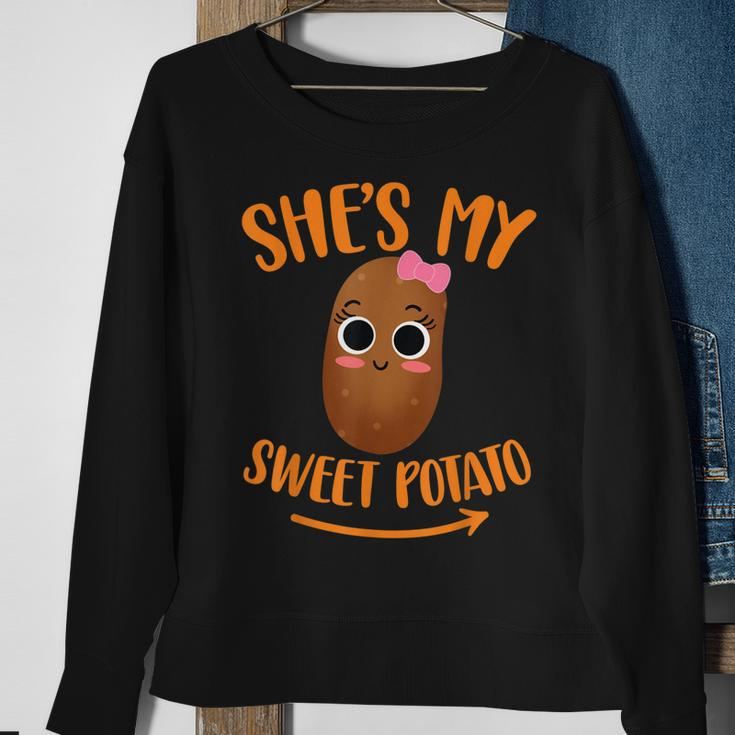 Shes My Sweet Potato - Funny Thanksgiving Matching Couple Men Women Sweatshirt Graphic Print Unisex Gifts for Old Women