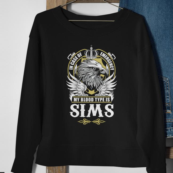 Sims Name - In Case Of Emergency My Blood Sweatshirt Gifts for Old Women