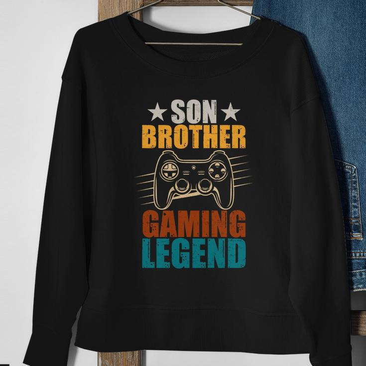 Son Brother Gaming Legend Gamer Sweatshirt Gifts for Old Women