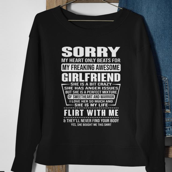 Sorry My Heart Only Beats For My Freaking Awesome Girlfriend Tshirt Sweatshirt Gifts for Old Women