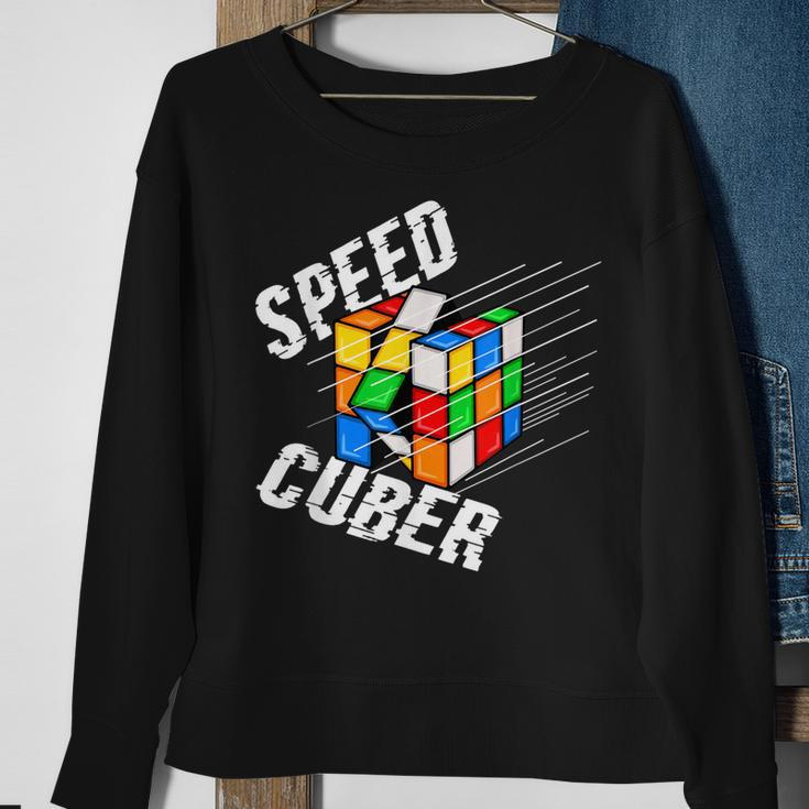 Speed Cuber Speed Cubing Puzzles Cubing Puzzles Sweatshirt Gifts for Old Women