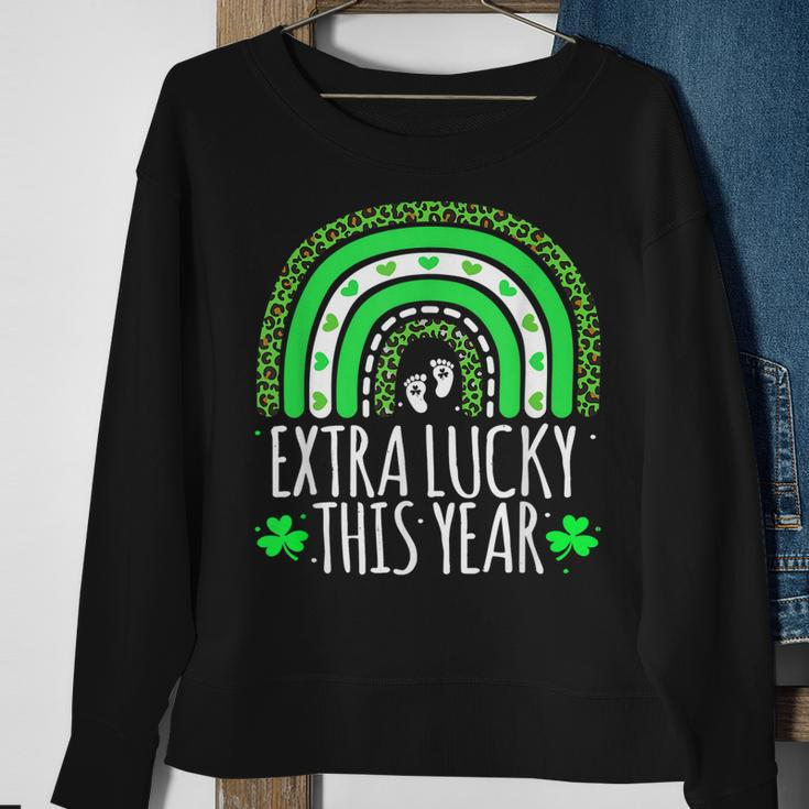 St Pattys Pregnancy Announcement St Patricks Day Pregnant Sweatshirt Gifts for Old Women